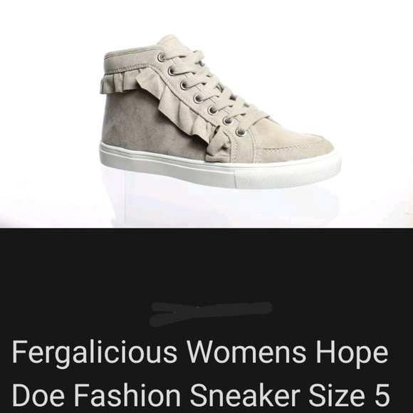 NIB FERGALICIOUS RUFFLED SNEAKERS high top fashion - Picture 6 of 8